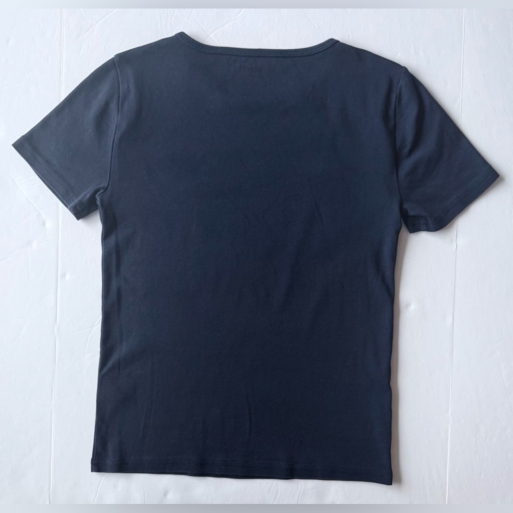 J. Crew New Perfect-Fit Short-Sleeve T-Shirt Navy Blue Size S - Picture 2 of 6